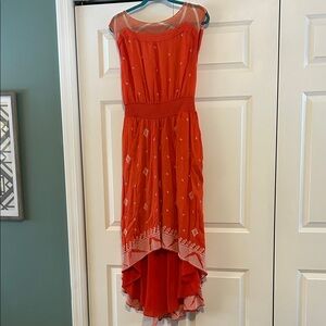 Anthropologie Elegant Orange Sleeveless Dress. Vintage Anthro!
